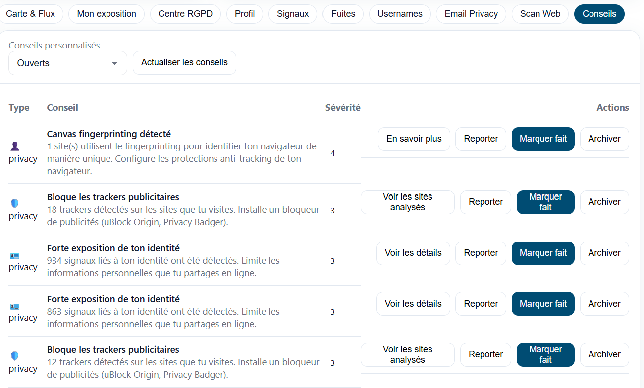 Conseils et Recommandations de Sécurité